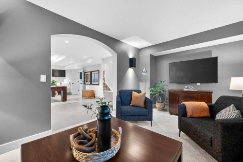 55 Cougar Plateau Circle Sw, Calgary, AB - Indoor Photo Showing Living Room