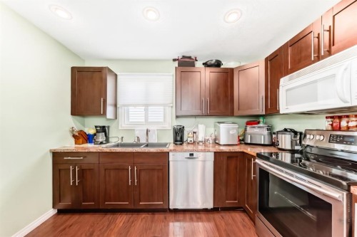 36 Castleglen Way Ne, Calgary, AB - Indoor Photo Showing Kitchen With Double Sink