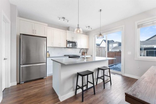 174 Seton Grove Se, Calgary, AB - Indoor Photo Showing Kitchen With Upgraded Kitchen