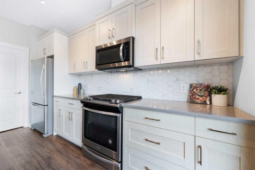 174 Seton Grove Se, Calgary, AB - Indoor Photo Showing Kitchen With Upgraded Kitchen