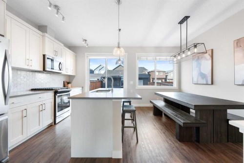 174 Seton Grove Se, Calgary, AB - Indoor Photo Showing Kitchen With Upgraded Kitchen