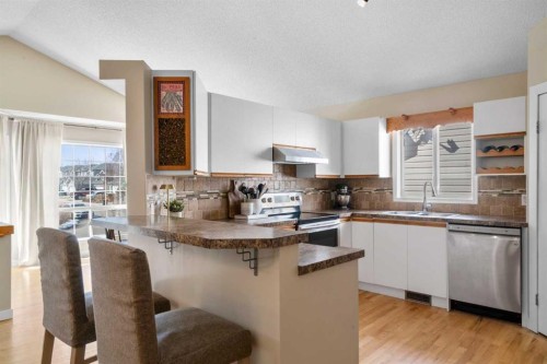 78 Hidden Spring Green Nw, Calgary, AB - Indoor Photo Showing Kitchen With Double Sink