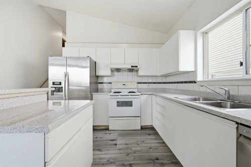 3710 Catalina Boulevard Ne, Calgary, AB - Indoor Photo Showing Kitchen With Double Sink