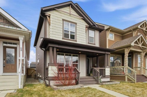 66 Auburn Bay Crescent Se, Calgary, AB - Outdoor With Deck Patio Veranda With Facade