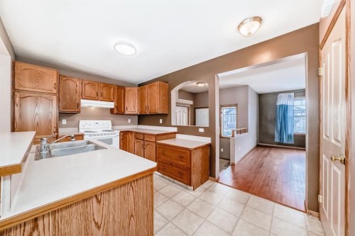 11 Coventry Link Ne, Calgary, AB - Indoor Photo Showing Kitchen With Double Sink