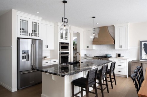 665 Legacy Woods Circle Se, Calgary, AB - Indoor Photo Showing Kitchen With Stainless Steel Kitchen With Upgraded Kitchen