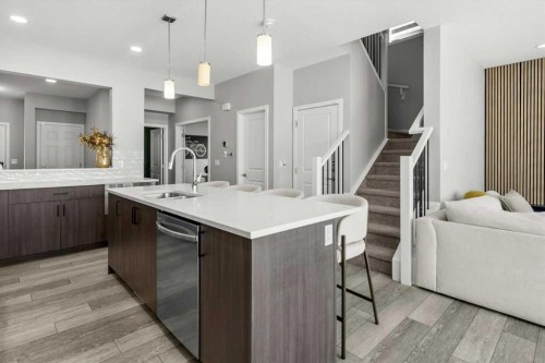 243 Silver Spruce Grove Sw, Calgary, AB - Indoor Photo Showing Kitchen With Upgraded Kitchen
