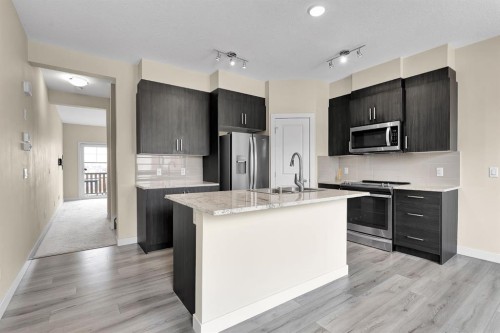 249 Sage Hill Grove Nw, Calgary, AB - Indoor Photo Showing Kitchen With Upgraded Kitchen