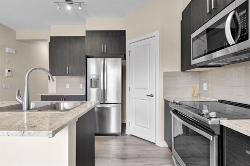249 Sage Hill Grove Nw, Calgary, AB - Indoor Photo Showing Kitchen With Upgraded Kitchen