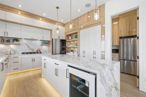 230 Royal Birch View Nw, Calgary, AB - Indoor Photo Showing Kitchen With Stainless Steel Kitchen With Upgraded Kitchen