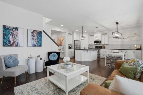 119 Prestwick Terrace Se, Calgary, AB - Indoor Photo Showing Living Room