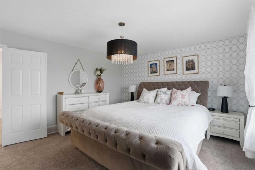 119 Prestwick Terrace Se, Calgary, AB - Indoor Photo Showing Bedroom