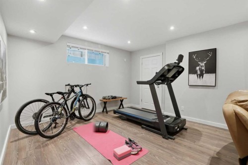 119 Prestwick Terrace Se, Calgary, AB - Indoor Photo Showing Gym Room