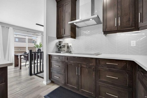73 Yorkstone Heath Sw, Calgary, AB - Indoor Photo Showing Kitchen With Upgraded Kitchen