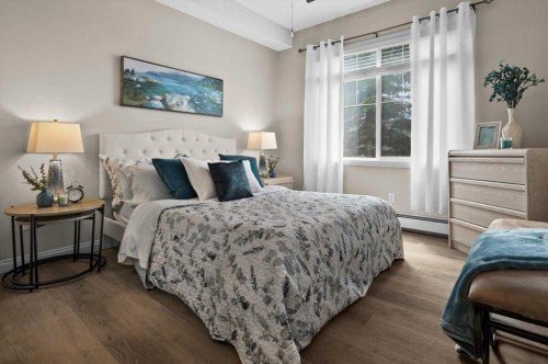 219-8 Prestwick Pond Terrace Se, Calgary, AB - Indoor Photo Showing Bedroom