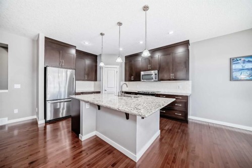 112 Chaparral Valley View Se, Calgary, AB - Indoor Photo Showing Kitchen With Upgraded Kitchen