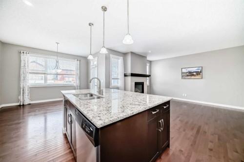 112 Chaparral Valley View Se, Calgary, AB - Indoor Photo Showing Kitchen With Double Sink With Upgraded Kitchen