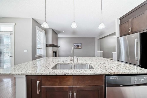 112 Chaparral Valley View Se, Calgary, AB - Indoor Photo Showing Kitchen With Upgraded Kitchen