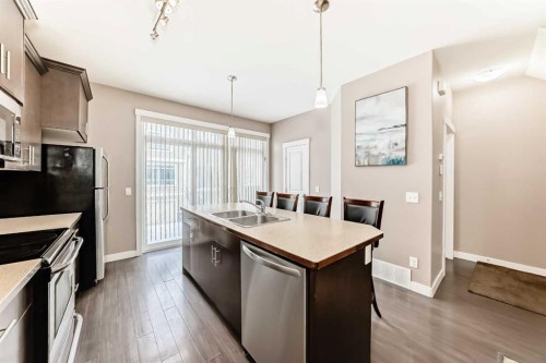 37 Skyview Ranch Gardens Ne, Calgary, AB - Indoor Photo Showing Kitchen With Double Sink