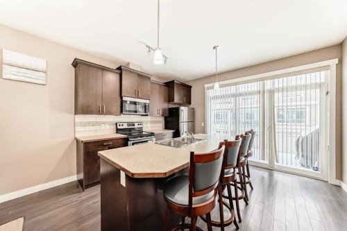 37 Skyview Ranch Gardens Ne, Calgary, AB - Indoor Photo Showing Kitchen With Double Sink