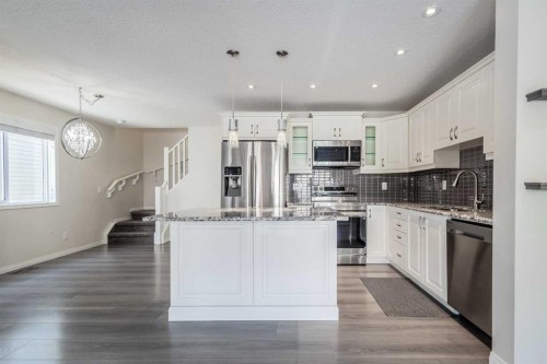 271 Windford Crescent Sw, Airdrie, AB - Indoor Photo Showing Kitchen With Stainless Steel Kitchen With Upgraded Kitchen