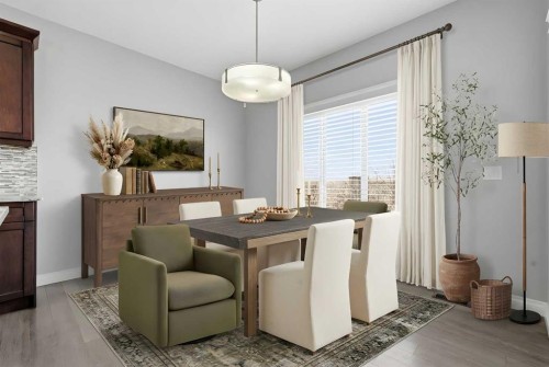 196 Evansborough Way Nw, Calgary, AB - Indoor Photo Showing Dining Room
