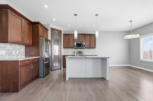 196 Evansborough Way Nw, Calgary, AB - Indoor Photo Showing Kitchen With Upgraded Kitchen