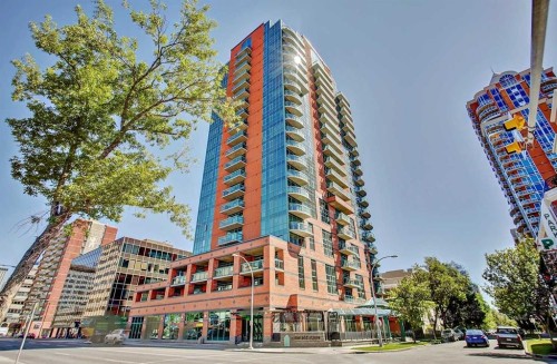 1701-836 15 Avenue, Calgary, AB - Outdoor With Balcony With Facade