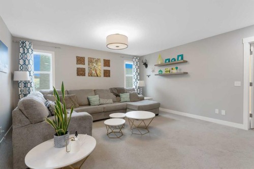 173 Auburn Sound Close Se, Calgary, AB - Indoor Photo Showing Living Room