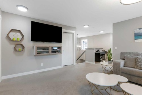 173 Auburn Sound Close Se, Calgary, AB - Indoor Photo Showing Living Room