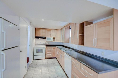 7024 20 Street Se, Calgary, AB - Indoor Photo Showing Kitchen With Double Sink