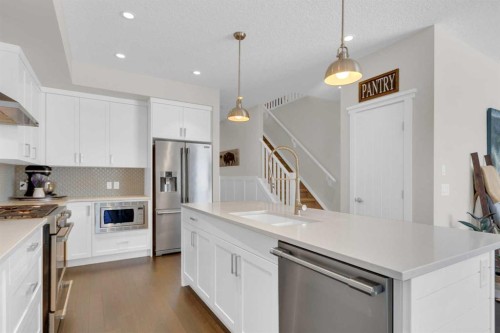 21 Masters Place Se, Calgary, AB - Indoor Photo Showing Kitchen With Upgraded Kitchen