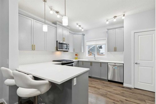27 Masters Manor Se, Calgary, AB - Indoor Photo Showing Kitchen With Upgraded Kitchen