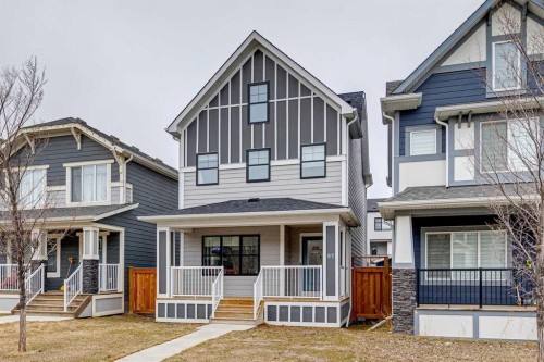 27 Masters Manor Se, Calgary, AB - Outdoor With Deck Patio Veranda With Facade