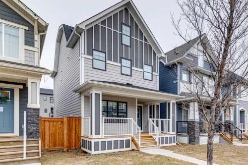 27 Masters Manor Se, Calgary, AB - Outdoor With Deck Patio Veranda With Facade
