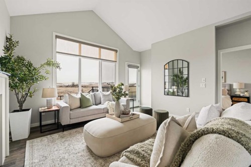 106-55 Fireside Circle, Cochrane, AB - Indoor Photo Showing Living Room