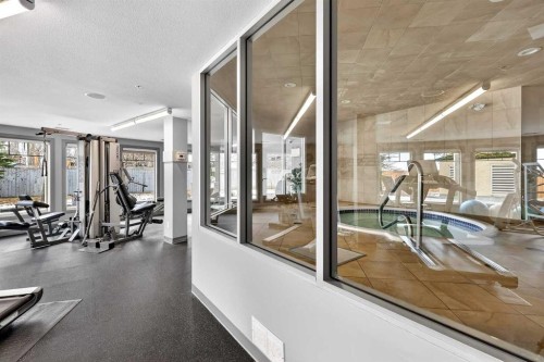 137-52 Cranfield Link Se, Calgary, AB - Indoor Photo Showing Gym Room