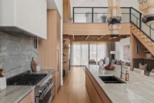 6 Stanley Crescent Sw, Calgary, AB - Indoor Photo Showing Kitchen With Double Sink