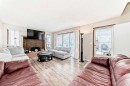 5411 Temple Road Ne, Calgary, AB  - Indoor Photo Showing Living Room With Fireplace 