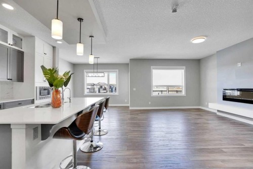 47 Corner Meadows Row Ne, Calgary, AB - Indoor With Fireplace