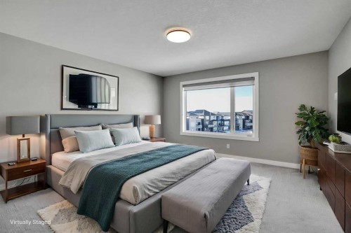 47 Corner Meadows Row Ne, Calgary, AB - Indoor Photo Showing Bedroom