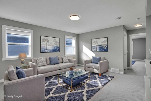 47 Corner Meadows Row Ne, Calgary, AB - Indoor Photo Showing Living Room