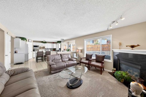 238 Royal Birch View Nw, Calgary, AB - Indoor Photo Showing Living Room With Fireplace