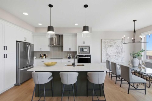 147 Belvedere Crescent Se, Calgary, AB - Indoor Photo Showing Kitchen With Upgraded Kitchen