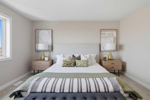 147 Belvedere Crescent Se, Calgary, AB - Indoor Photo Showing Bedroom