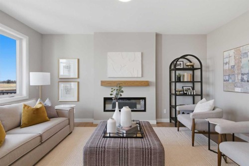 147 Belvedere Crescent Se, Calgary, AB - Indoor Photo Showing Living Room