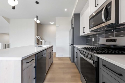 12 Waterford Glen, Chestermere, AB - Indoor Photo Showing Kitchen With Upgraded Kitchen