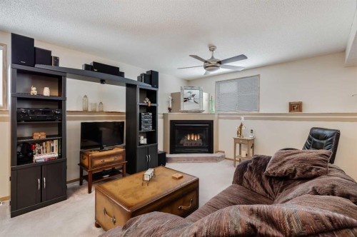 374 Martindale Boulevard Ne, Calgary, AB - Indoor Photo Showing Living Room With Fireplace