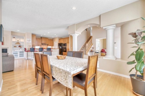 56 Evergreen Crescent Sw, Calgary, AB - Indoor Photo Showing Dining Room