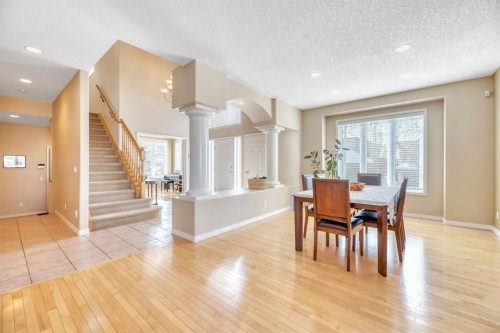 56 Evergreen Crescent Sw, Calgary, AB - Indoor Photo Showing Dining Room